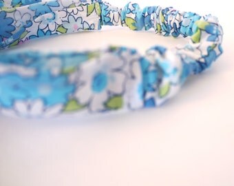 Retro Daisy Comfy Fabric Headband. Infant, Toddler, & Child sizes. Made from Recycled Fabrics.