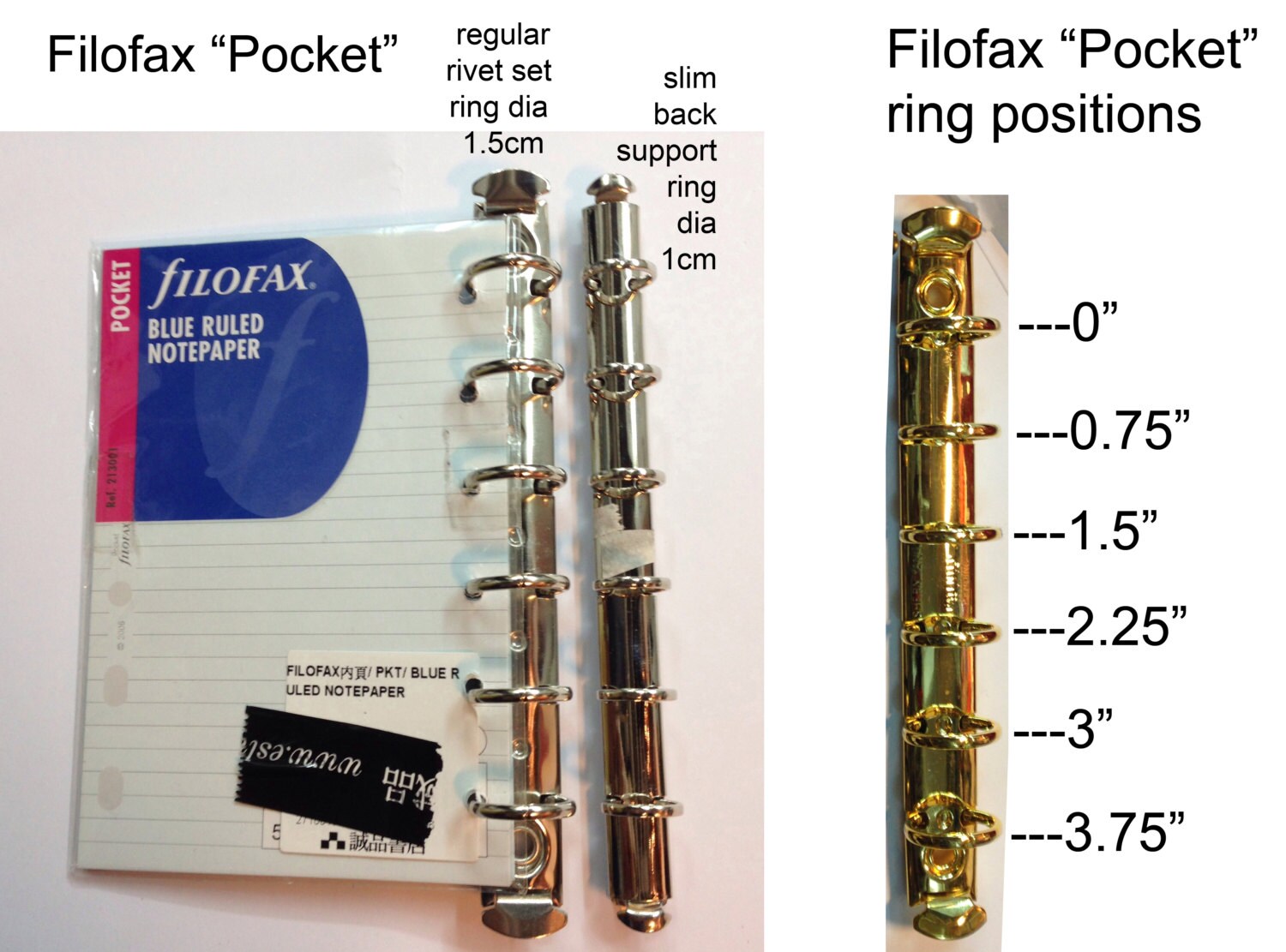 Filofax standard ring binders A5 A6Personal Pocket Mini and