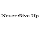 Never Give Up - Wall Decal - Vinyl Wall Decal, Wall Decor, Sticker, Wall Quote, Above Door Decal, Inspirational Decal, Bedroom Wall Decal