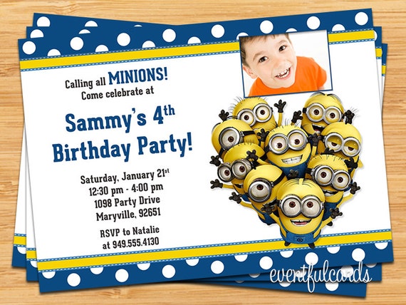 Free Printable Minion Invitations For Boys Birthday Party 4