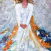 Reserved for Jason Original oil painting Angel of Light Portrait Palette knife modern impressionism impasto fine art by Karen Tarlton