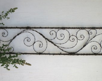 5 feet of Elegant Spirals Barbed Wire Spirilian Trellis Made to Order
