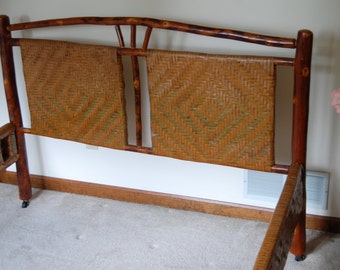 vintage old hickory wood bed full bed old hickory bed handmade hickory furniture - Vintage Bed Frame vintage old hickory wood bed full bed old hickory bed handmade hickory furniture - Vintage Bed Frame