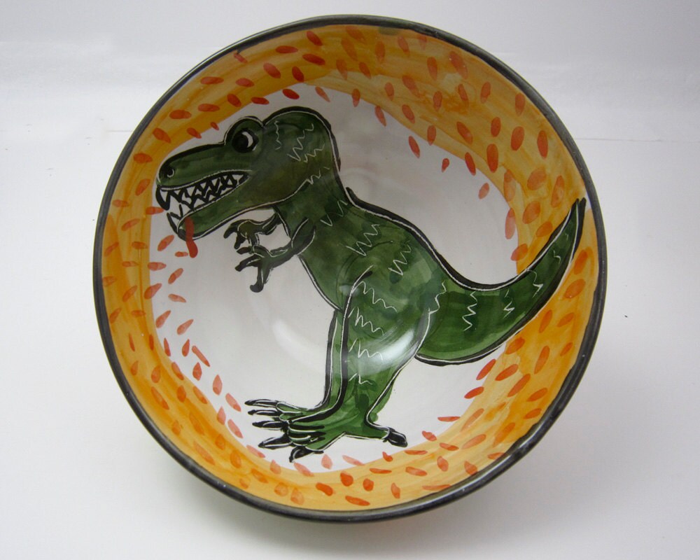 dinosaur with bowl head