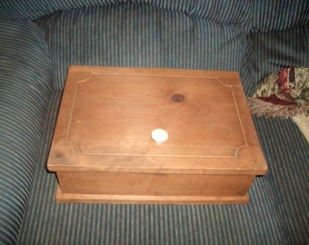 wooden box with compartments