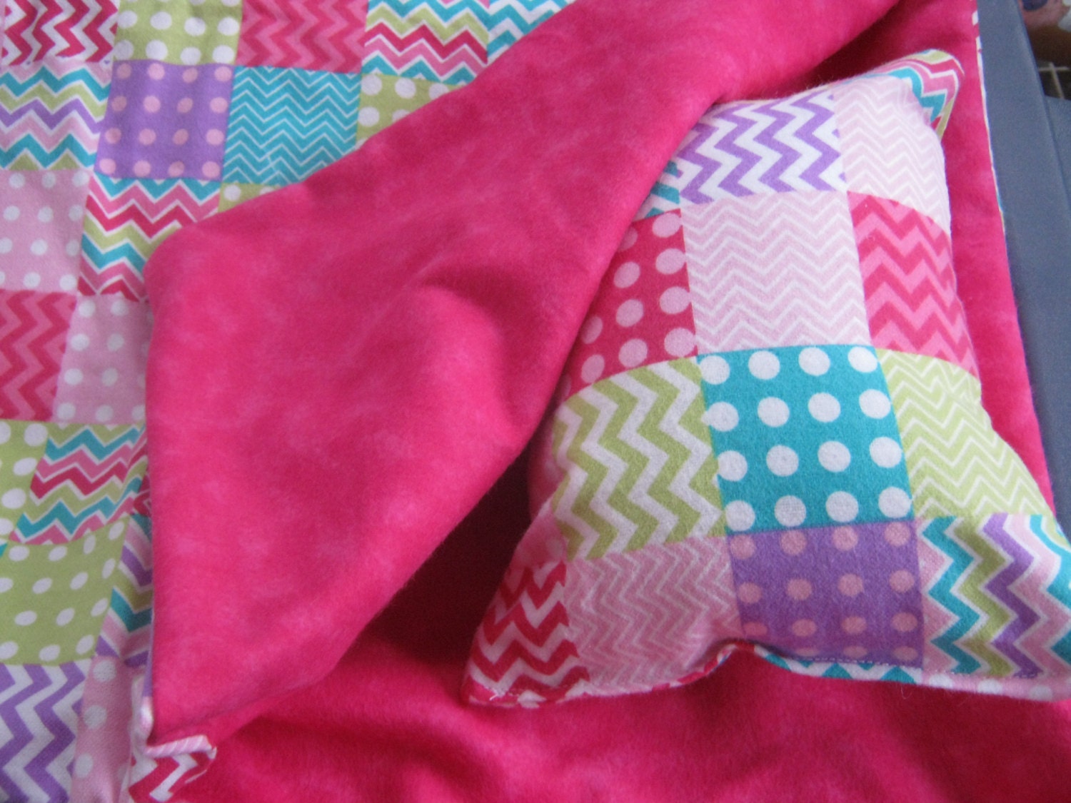 American Girl sleeping bag pink chevron doll bedding for 18