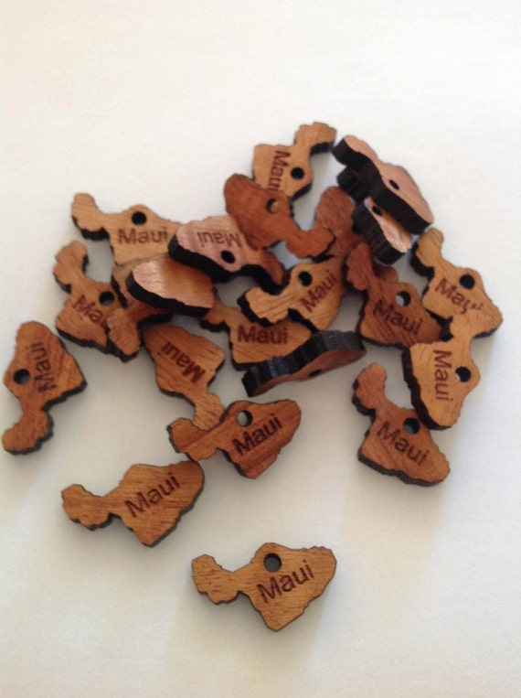 Koa Wood Maui Island Charms