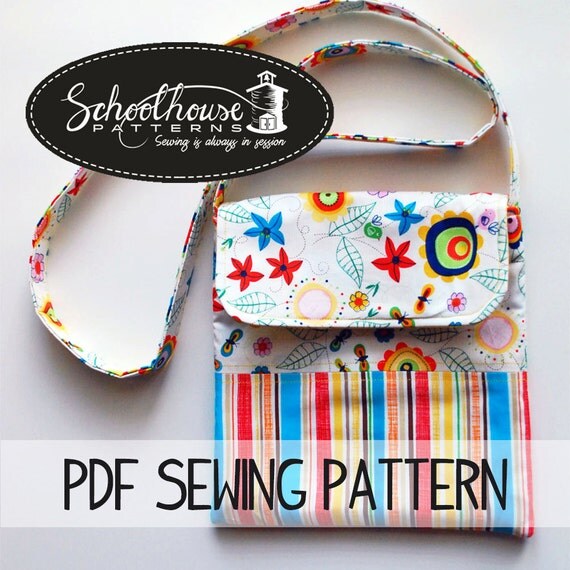 The Middle School Messenger bag sewing by SchoolhousePatterns