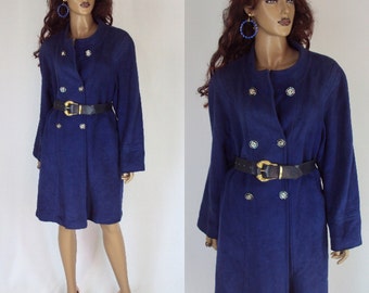 coat blue WEILL Vintage coat French SIZE-S wool coat 1970s