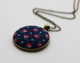 Olive Ink Rubber & Fabric Necklace main image 1