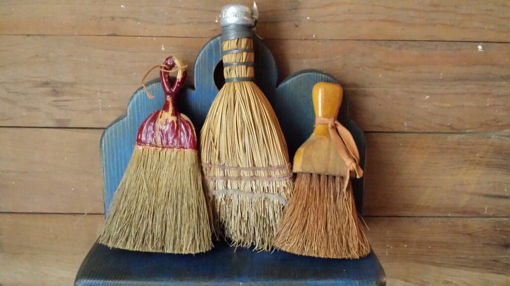 SALE Vintage Old Whisk Brooms Farmhouse Rustic Gathering