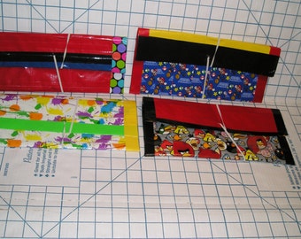 Duct Tape Pencil Case - Handmade 4 available options Super Mario Angry Birds Polka Dots Splattered Paint