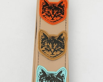 Cat Guitar Strap - Multi Color Cats - Vegan - Mr. Whiskers approves this strap