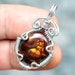 fire agate pendant