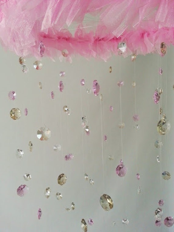 Crystal Mobile Pink Gold Crystal Mobile Crystal Chandelier