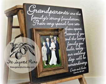 Grandparents Thank You, Wedding Thank You Gift For Grandparents, Personalized Wedding Frame, 16x16