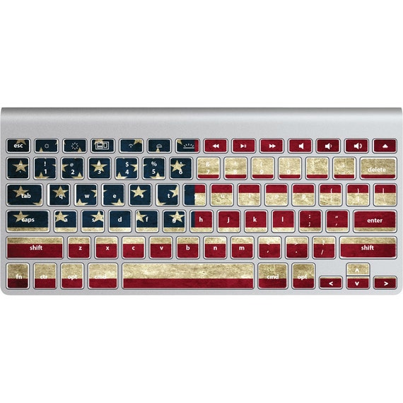 Keyboard decals USA flag style for your Mac