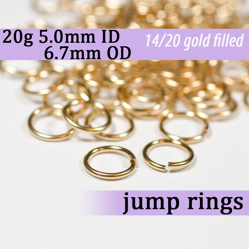 Rose Gold Filled Open Jump Rings Pack of 10 0.6mm wire, approx. AWG 22