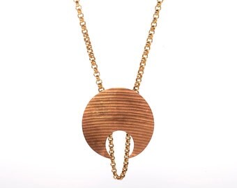 Crescent Moon Cymbal Necklace