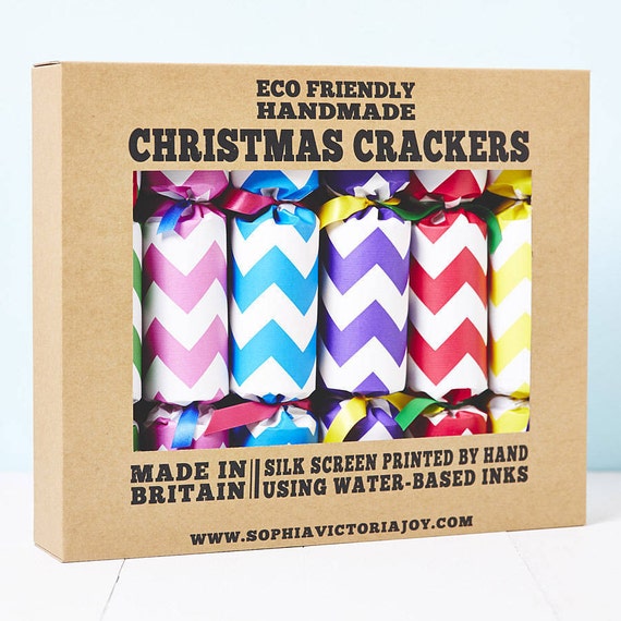 Recycled Chevron Christmas Crackers