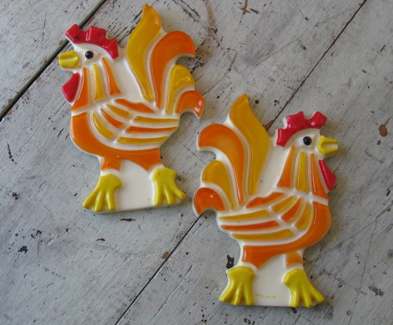 resin rooster decor