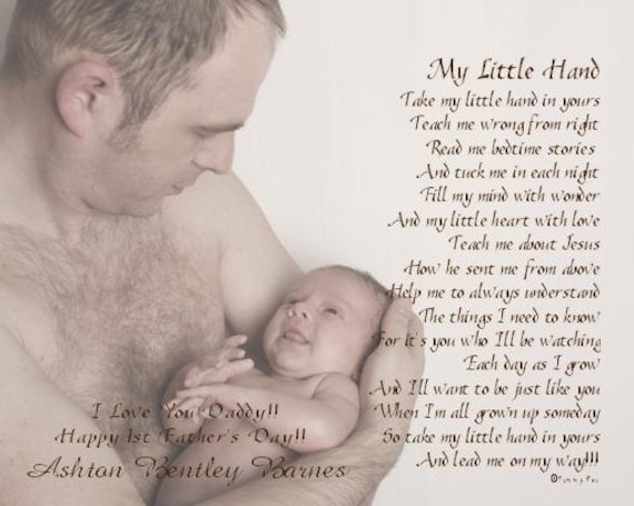 Items similar to First Father's Day Gift "My Little Hand ...