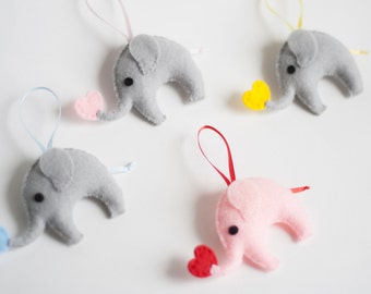 Felt elephant ornaments favors