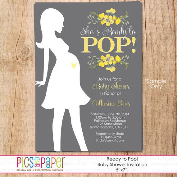 Items similar to She's Ready to Pop! Baby Shower ...