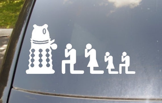 Kneel Before The Daleks Family of 4 Car Sticker