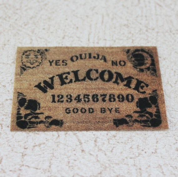 Miniature Ouija Board Door Mat for Fortune Teller Dollhouse or Playscale