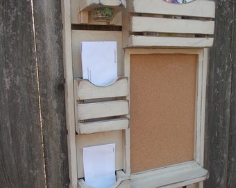 Message Center /Mail Organizer/Kitchen Decor/Office Decor /Magazine Holder/Family Message Board