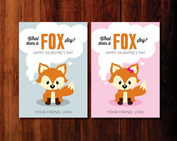 Printable Valentine cards - what does a Fox say Il_570xn