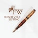 Reserved for Stefanie - Twirly Ink Blot and Black Blaze Writing Pens FREE Engraving