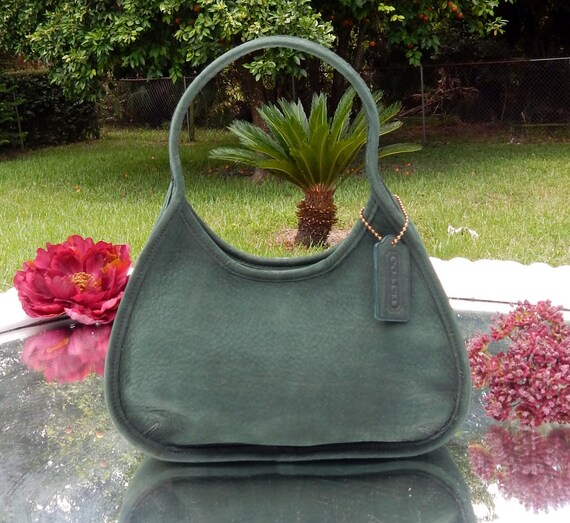 Authentic Vintage COACH Dark Green Suede Leather