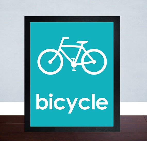 Bicycle Art Print, Bike Art, Nursery Art, Baby Room Art, Kids Wall Art