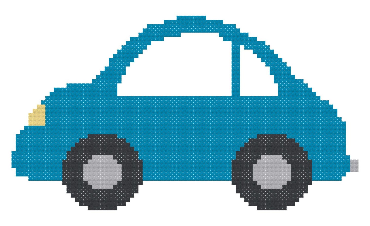 Cross Stitch Pattern of Cute Toy Car Truck by ...