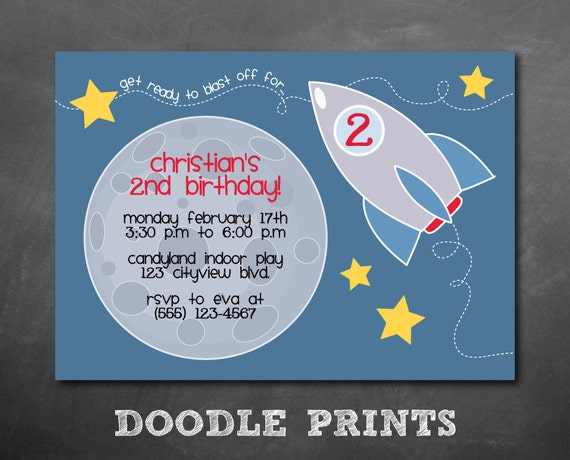 Free Printable Rocket Ship Invitations 8