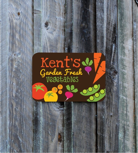 Items similar to Customized Vegetable Garden Sign 18" x 12", this one