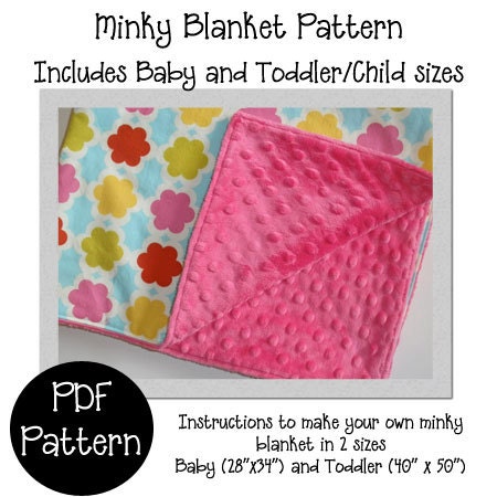 Minky Blanket PDF pattern How to make a minky by BaileyGirlsFabric