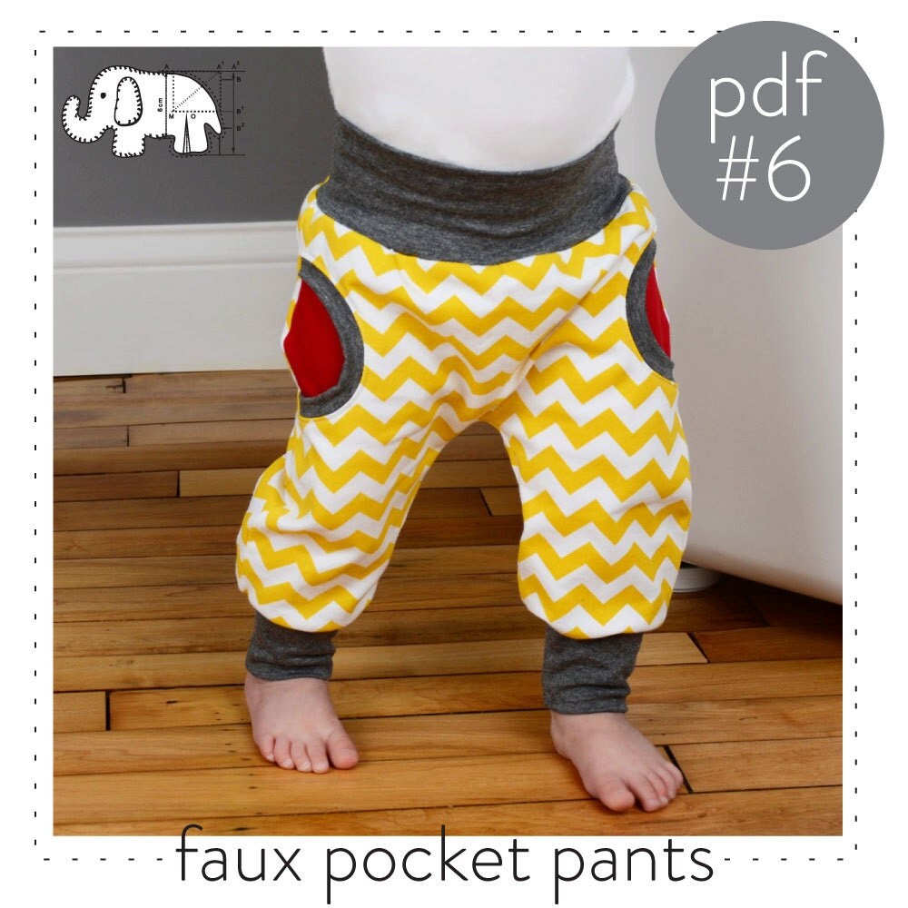 Childrens pants pdf pattern and tutorial Faux by brindilleandtwig