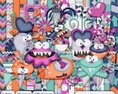 Love Monster Digital Scrapbooking Kit, includes 1 alpa, 51 papers and 225 elements Il_170x135