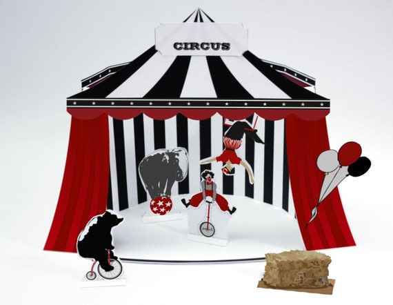 PRINTABLE PAPER CIRCUS paper toy diy printable toy paper