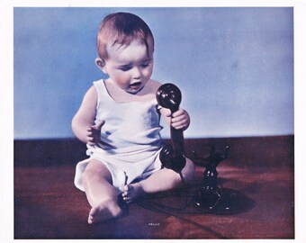 Hello Hand Tinted Photo Print