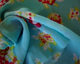 Lipstick Red Silk Heavy Crinkled Chiffon HCD-018 Fabric main image 1