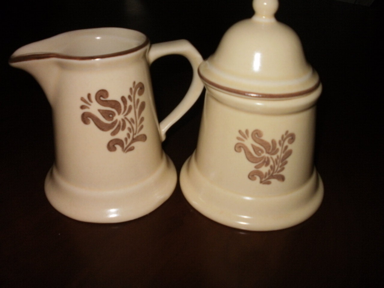 Vintage...Pfaltzgraff Creamer and Sugar Bowl...Mint