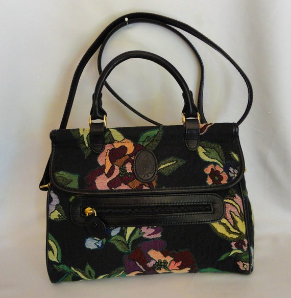 Liz Claiborne Floral Tapestry and Leather by jeaniesclassicpantry