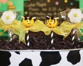 Mom's Killer Cakes & Cookies Daisy and Bumblebee Bee Mine Cake Pops You Pick Coordinates Hearts Available Too Perfect For Valentine's Day! Il_170x135