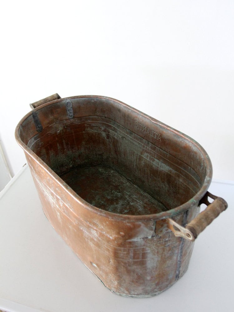 Vintage Copper Tub / Atlantic Copper Wash Basin