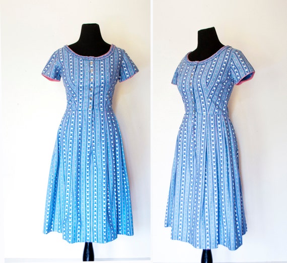 Vintage Dirndl Dress 1950s 60s Austrian by dejavintageboutique