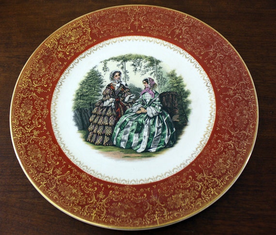 Vintage Century by Salem Plate w/Victorian by LittleRedHenVINTAGE